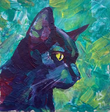 Print of Fine Art Cats Paintings by Lada Kholosho
