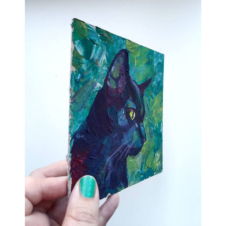 Original Cats Painting by Lada Kholosho