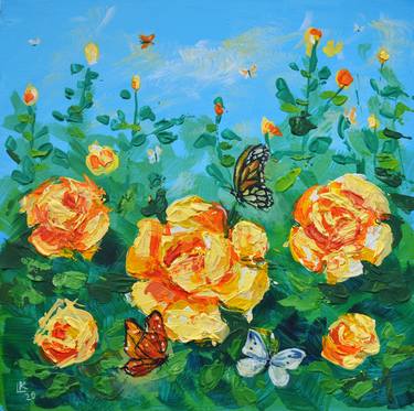 Roses and butterflies thumb