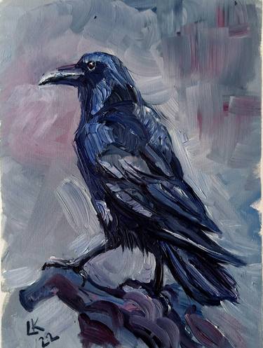 Raven bird thumb