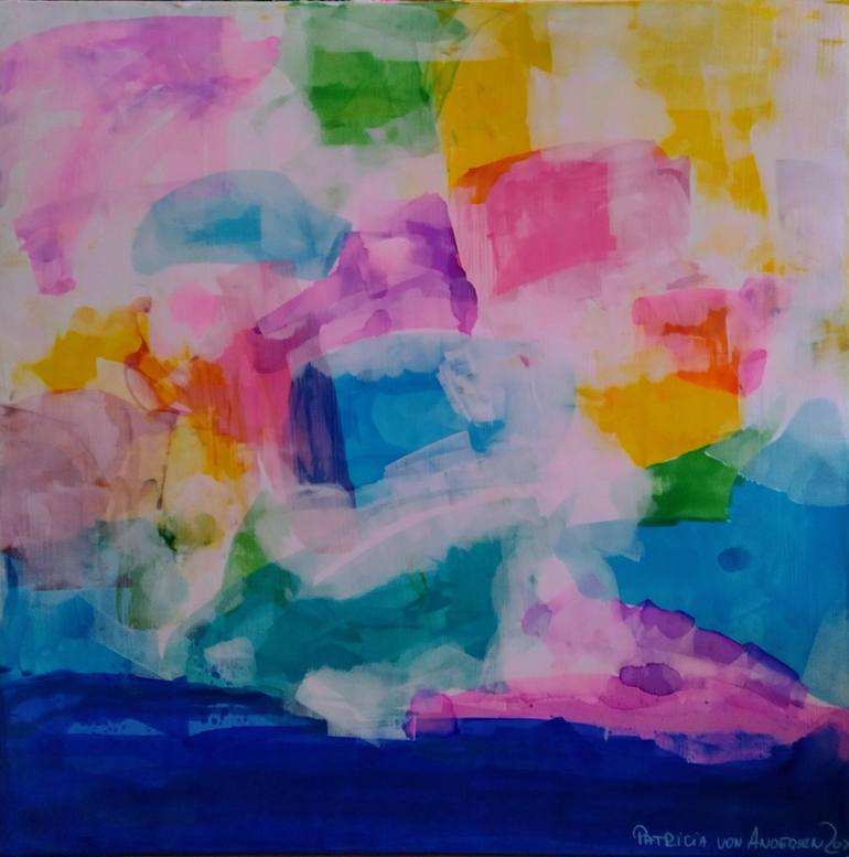 Original Abstract Aerial Painting by Patricia von Andersen