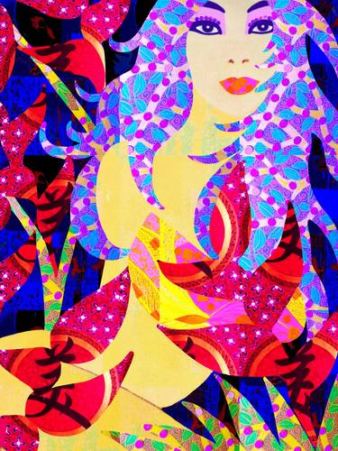 Print of Abstract Erotic Mixed Media by Dulcie Dee