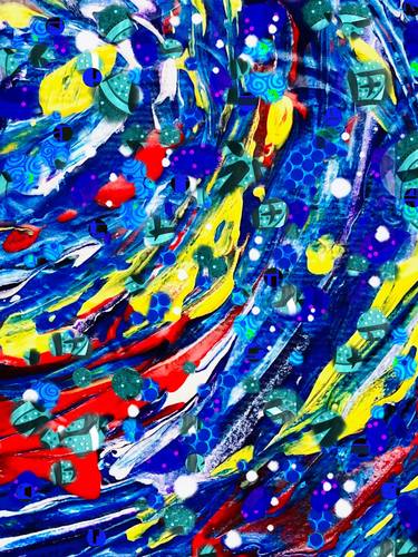 Original Abstract Expressionism Abstract Mixed Media by Dulcie Dee