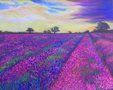 Original Impressionism Landscape Drawings by Dulcie Dee