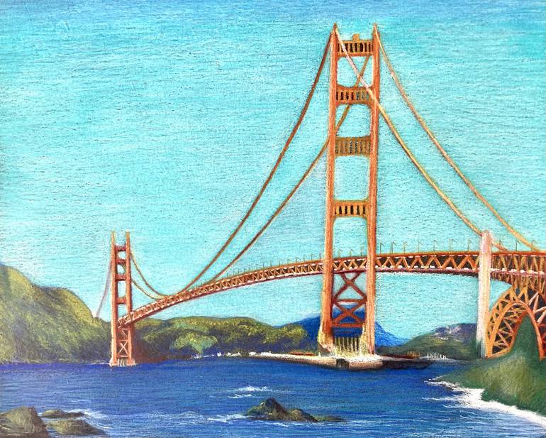 Golden Gate Bridge Drawing By Dulcie Dee Saatchi Art