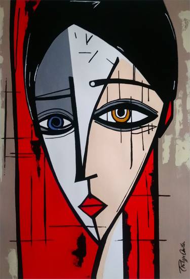 Original Abstract Expressionism Portrait Paintings by Philippe Dailler
