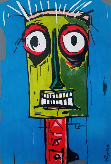 Original Abstract Expressionism Men Paintings by Philippe Dailler