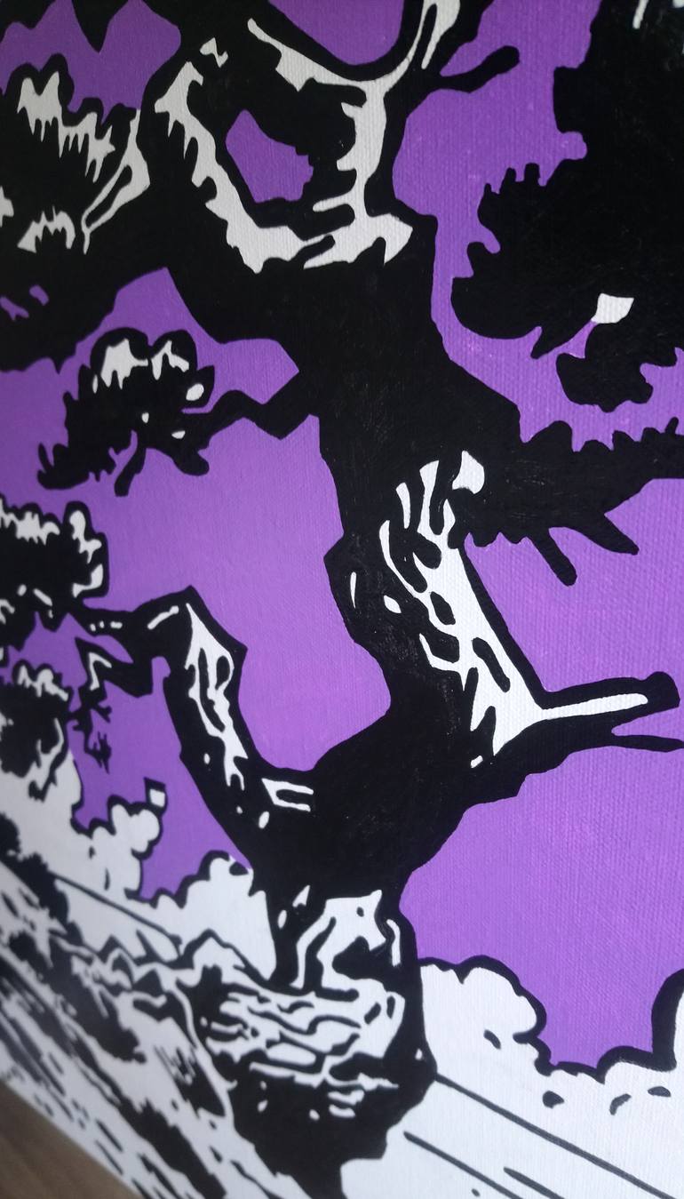 Original Black & White Nature Painting by Philippe Dailler