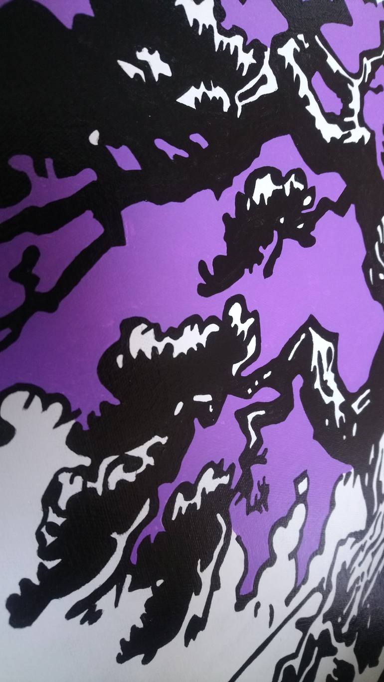 Original Black & White Nature Painting by Philippe Dailler