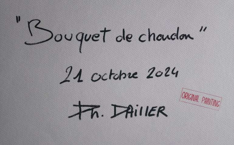Original Minimalism Floral Painting by Philippe Dailler