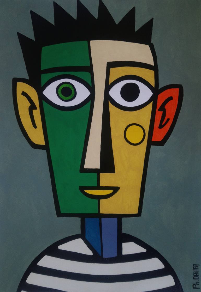 Original People Painting by Philippe Dailler | Contemporary Art on Paper | Hugo