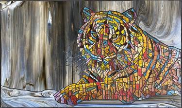 Saatchi Art Artist Esraa Shoushan; Sculpture, “"Wild Fracture" Glass Mosaic Wall Sculpture” #art