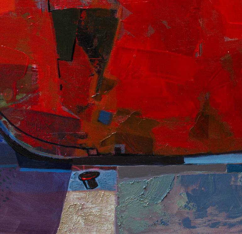 Original Abstract Boat Painting by Nikola Markovic