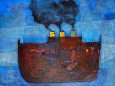 Original Modern Boat Paintings by Nikola Markovic