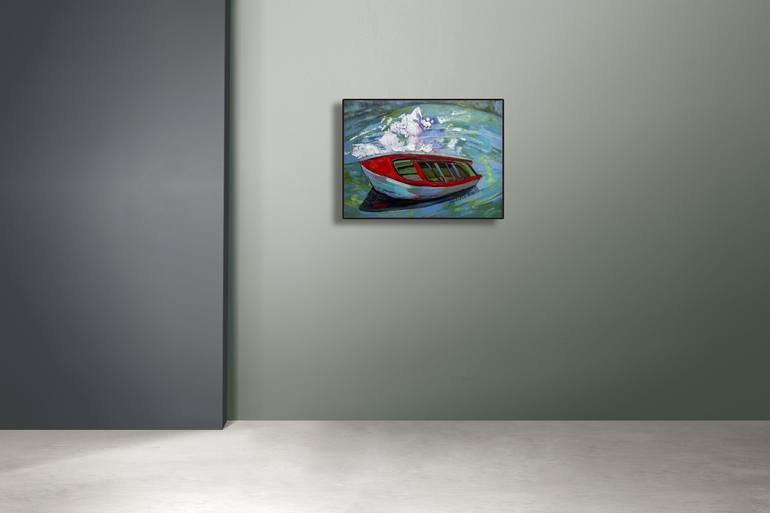 Original Realism Boat Painting by Nikola Markovic