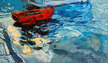Original Impressionism Boat Paintings by Nikola Markovic