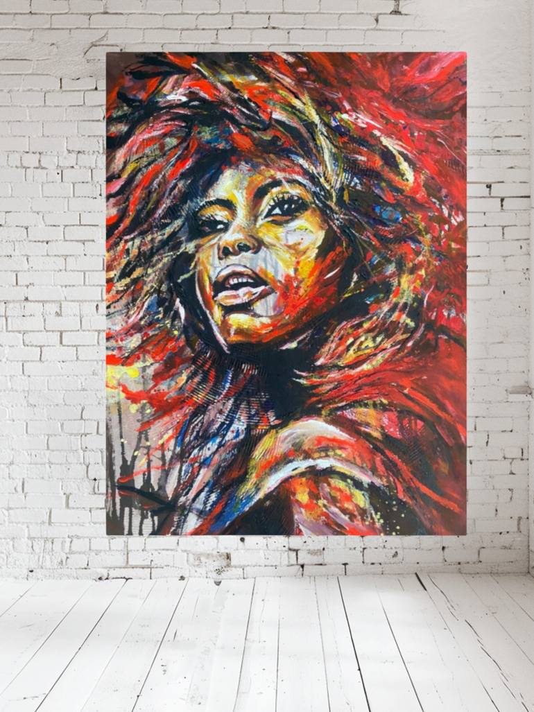 Original Abstract Women Painting by Oksana Almiz