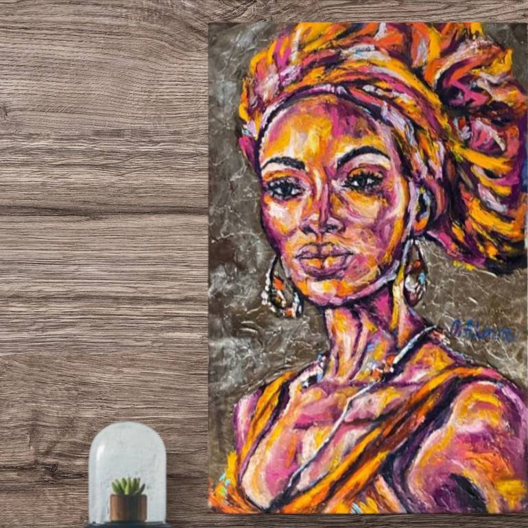 Original Abstract Expressionism Women Painting by Oksana Almiz