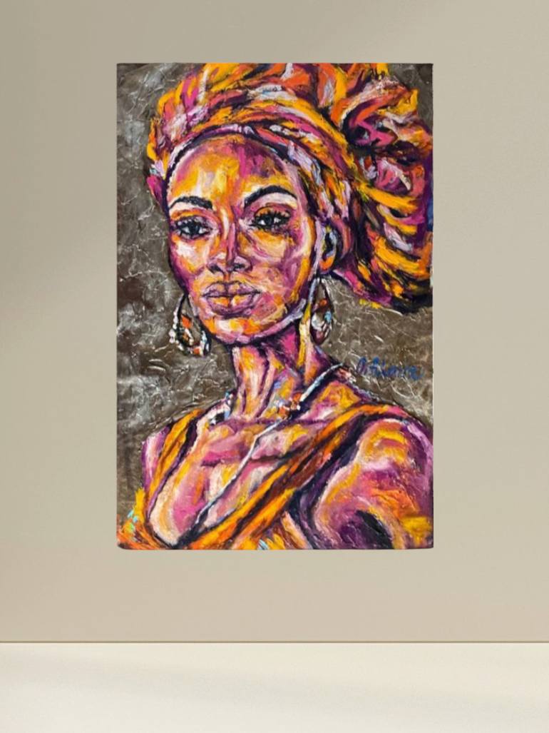 Original Abstract Expressionism Women Painting by Oksana Almiz
