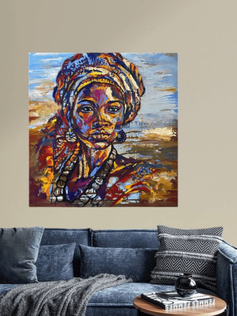 Original Abstract Expressionism Women Painting by Oksana Almiz