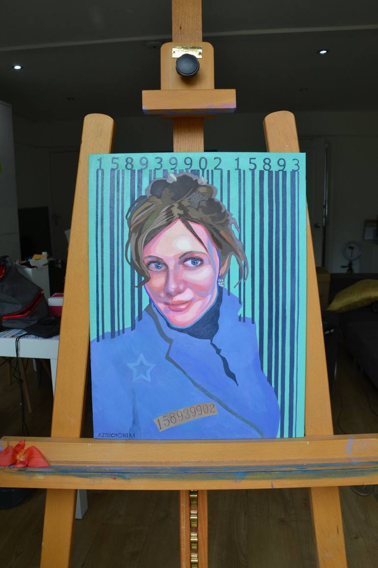 Original Conceptual Portrait Painting by Anna Zelichowska