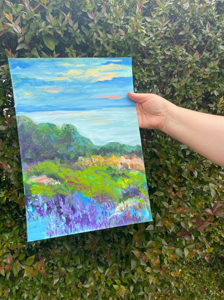 Original Impressionism Seascape Painting by Mila Dey