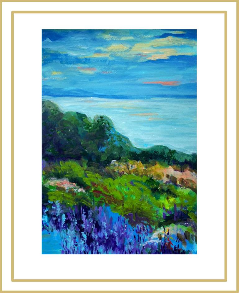 Original Impressionism Seascape Painting by Mila Dey