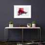 Example of how art will look framed.  Note artwork is sold unframed.