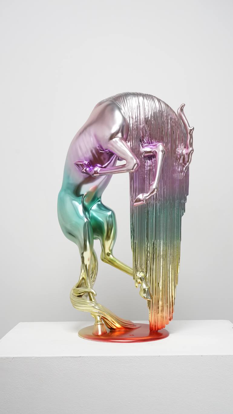 Original Op Art Classical Mythology Sculpture by Zhao Yongchang