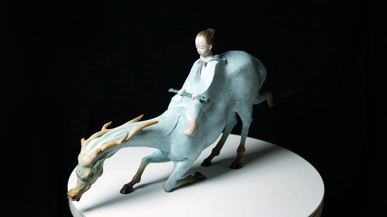Original Modern Animal Sculpture by Yongchang Zhao