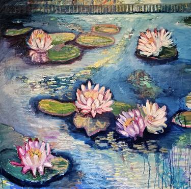 Original Impressionism Floral Paintings by Latifah A Stranack