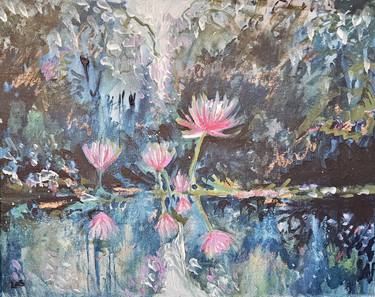 Original Impressionism Floral Paintings by Latifah A Stranack
