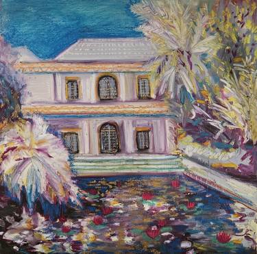 Original Impressionism Garden Paintings by Latifah A Stranack