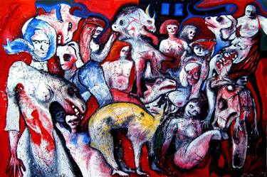 Original Expressionism Nude Paintings by Michael Schmidt Stuttgart