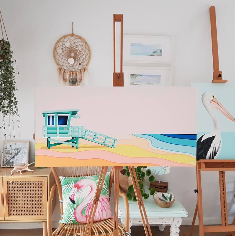 Original Beach Painting by Michelle Jirsensky