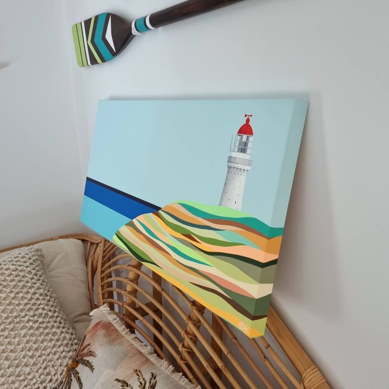 Original Abstract Beach Painting by Michelle Jirsensky