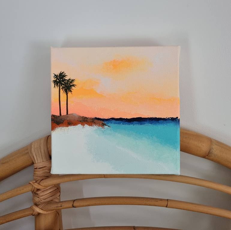 Original Abstract Beach Painting by Michelle Jirsensky