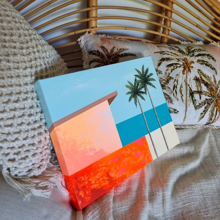 Original Abstract Beach Painting by Michelle Jirsensky