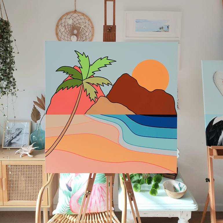 Original Modern Beach Painting by Michelle Jirsensky