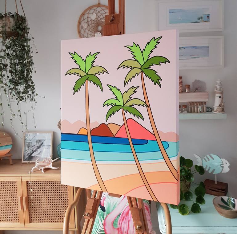Original Modern Beach Painting by Michelle Jirsensky