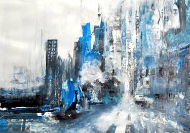 Print of Abstract Cities Paintings by Lori Dell