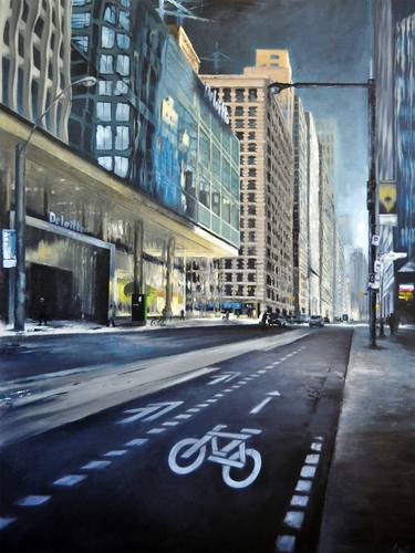 Original Expressionism Cities Paintings by Lori Dell