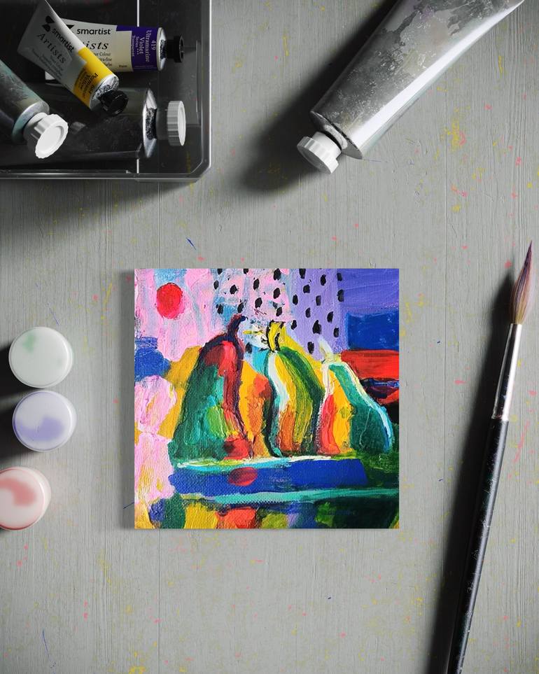 Original Abstract Expressionism Abstract Painting by Anastasia Mastilovic