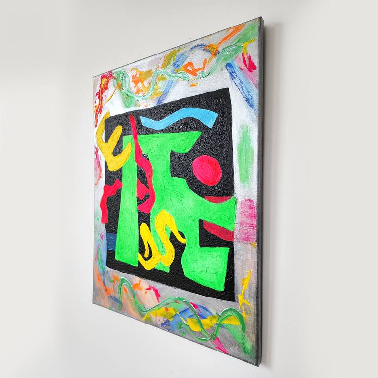 Original Art Deco Abstract Painting by Anastasia Mastilovic