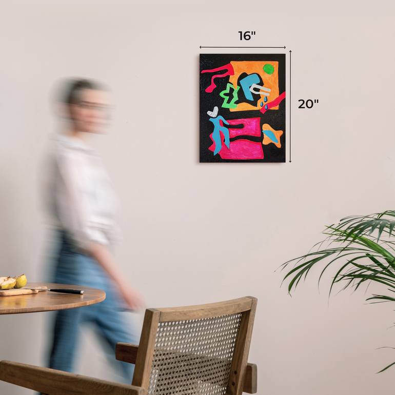 Original Art Deco Abstract Painting by Anastasia Mastilovic