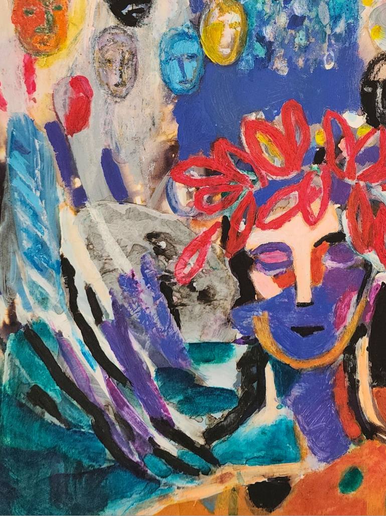 Original Abstract Expressionism Mortality Painting by Anastasia Mastilovic