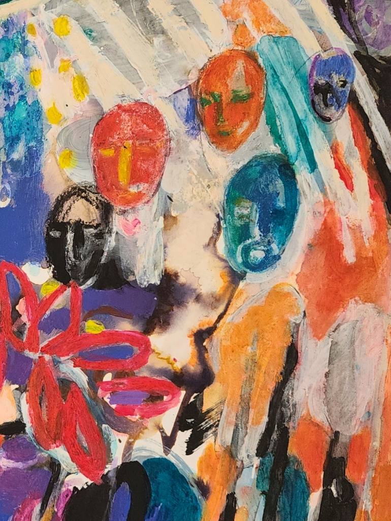 Original Abstract Expressionism Mortality Painting by Anastasia Mastilovic