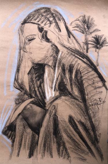 Original Fine Art People Drawings by Shenouda Esmat