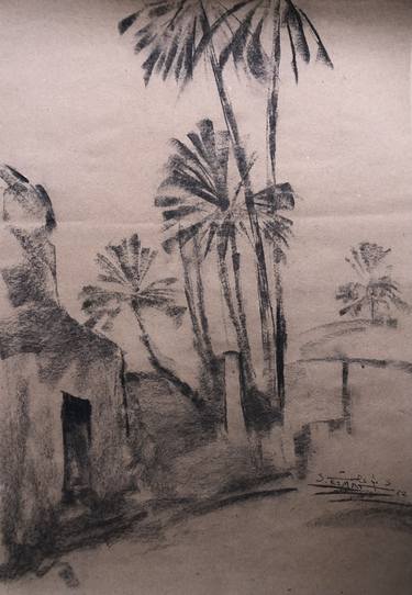Original Fine Art Landscape Drawings by Shenouda Esmat