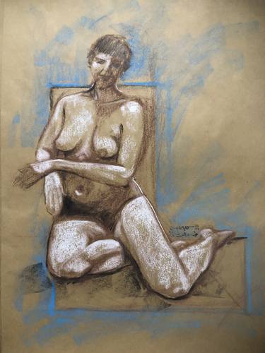 Original Figurative Nude Drawings by Shenouda Esmat